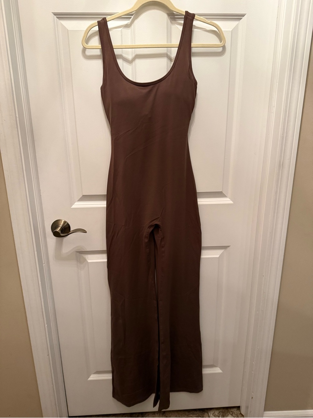 Sleeveless Brown Jumpsuit